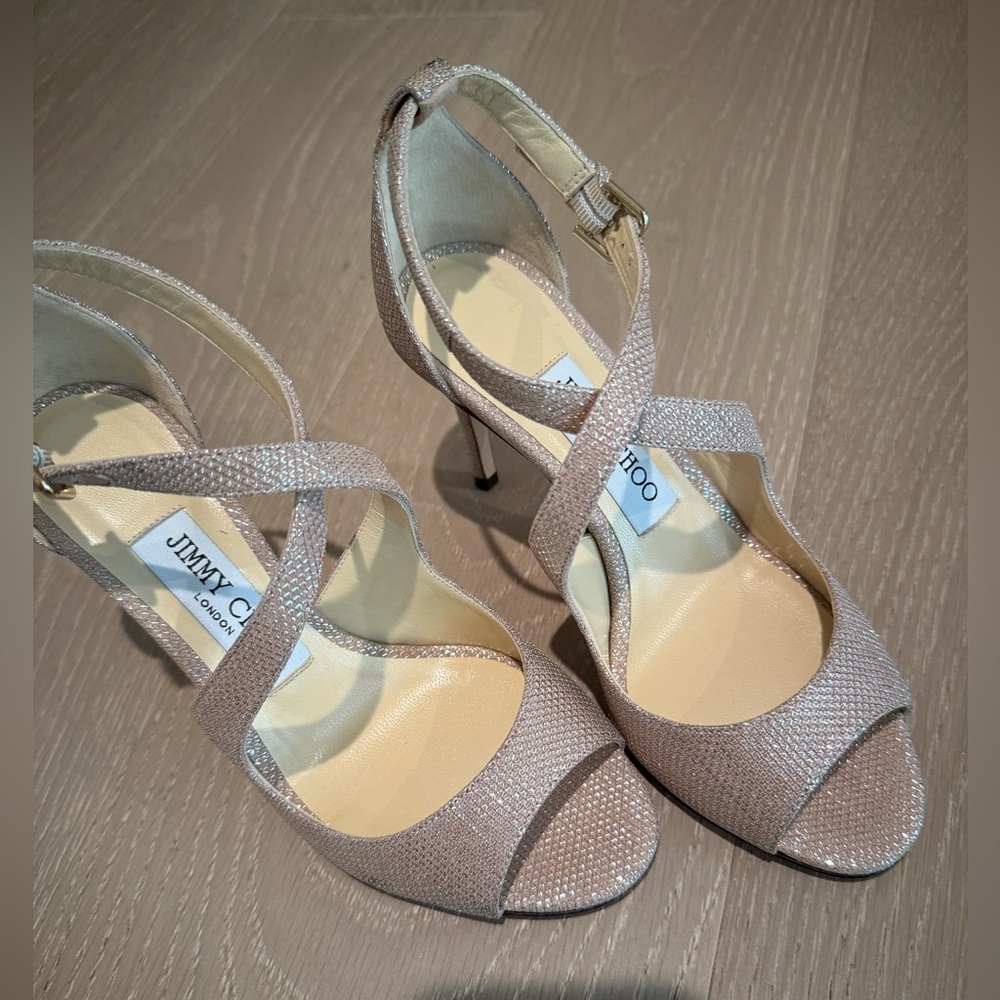 Jimmy Choo Textured Strappy Sandals NEW